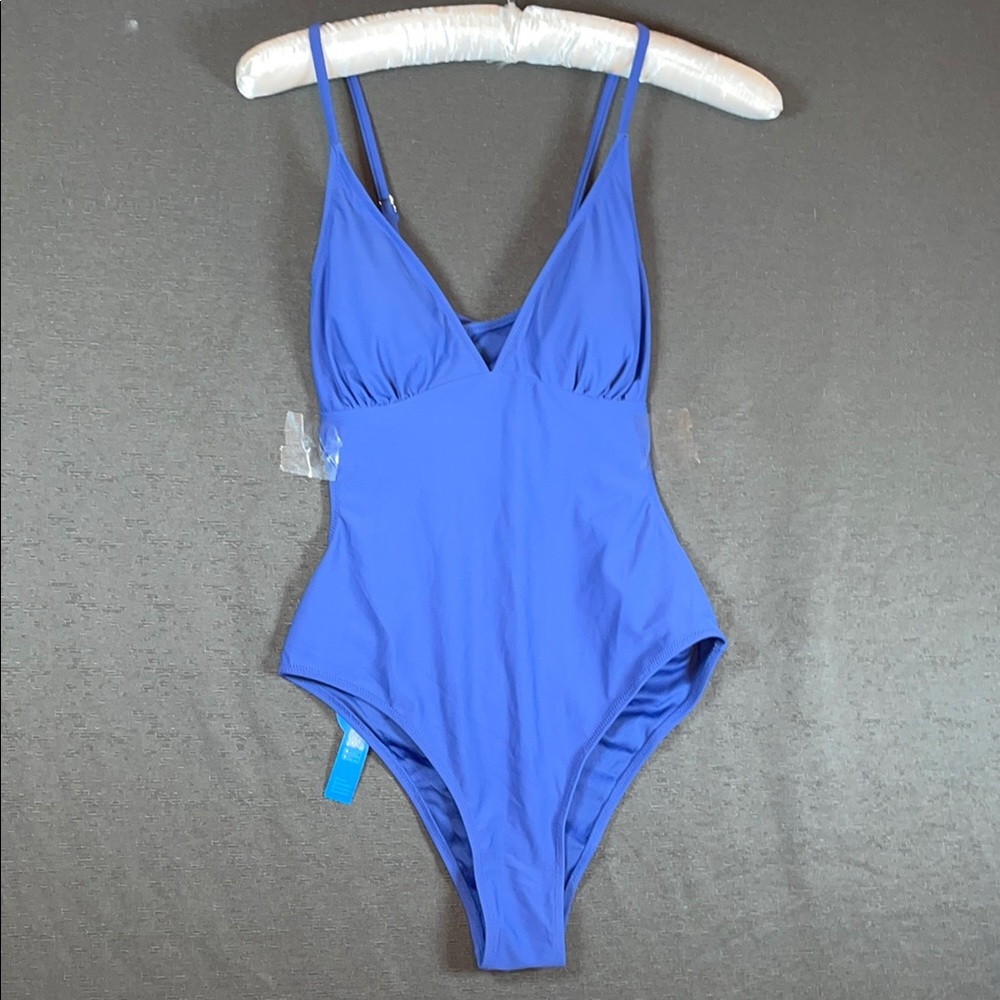 Cupshe Blue One Piece Swimsuit with Plunging V-Neck